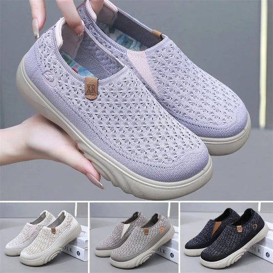 Pantofi de mers tricotat anti-alunecare pentru femei