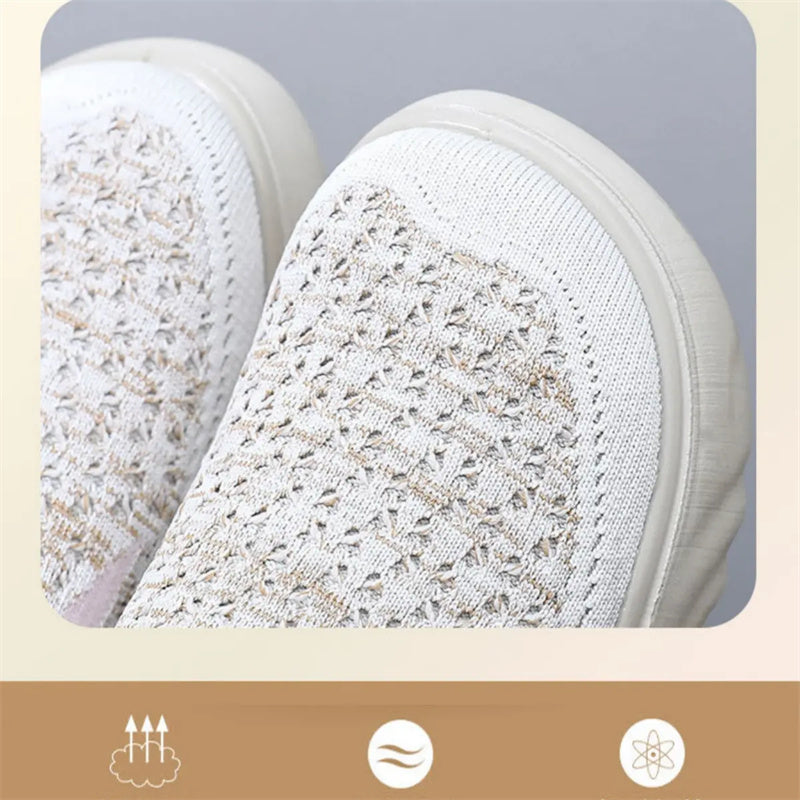 Pantofi de mers tricotat anti-alunecare pentru femei