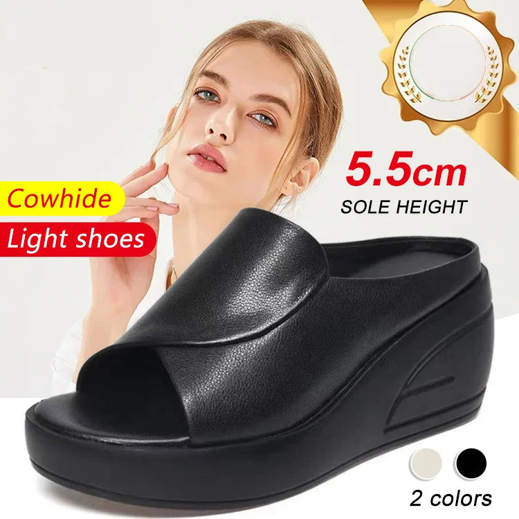 🌸Sandale cu toc înclinat ridicând 5,5 CM