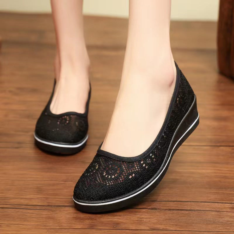 Oddychające, antypoślizgowe damskie buty na platformie