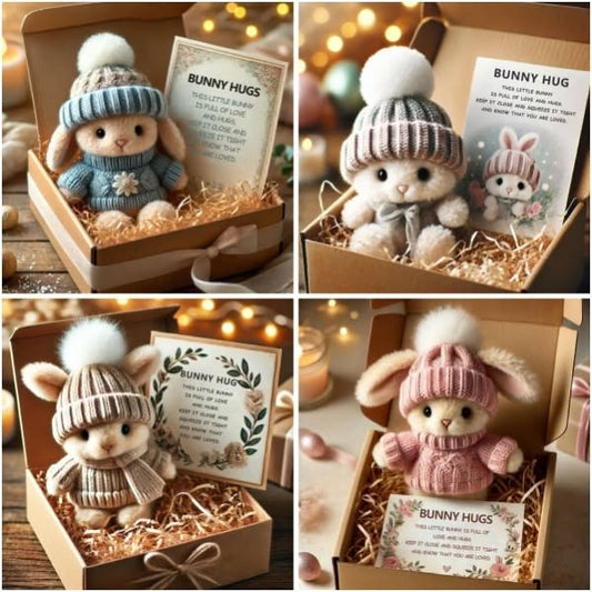 🐇Mini iepuraș care îmbrățișează un cadou drăguț de Paște🎁