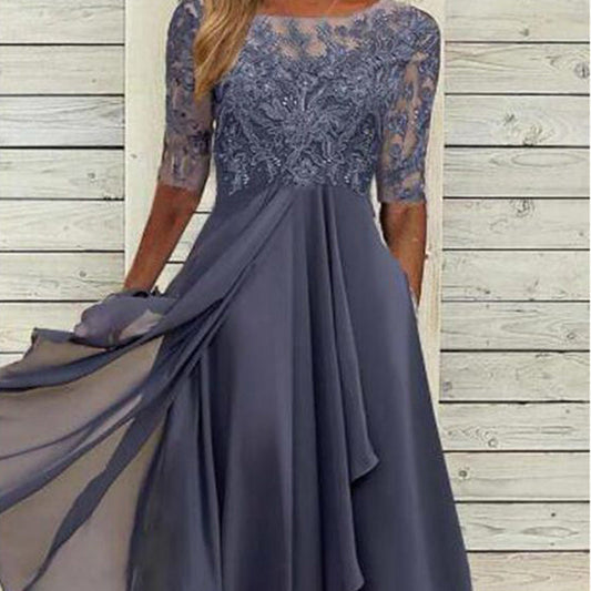 💖 Ediție limitată 💖 Rochie elegantă de cocktail brodata