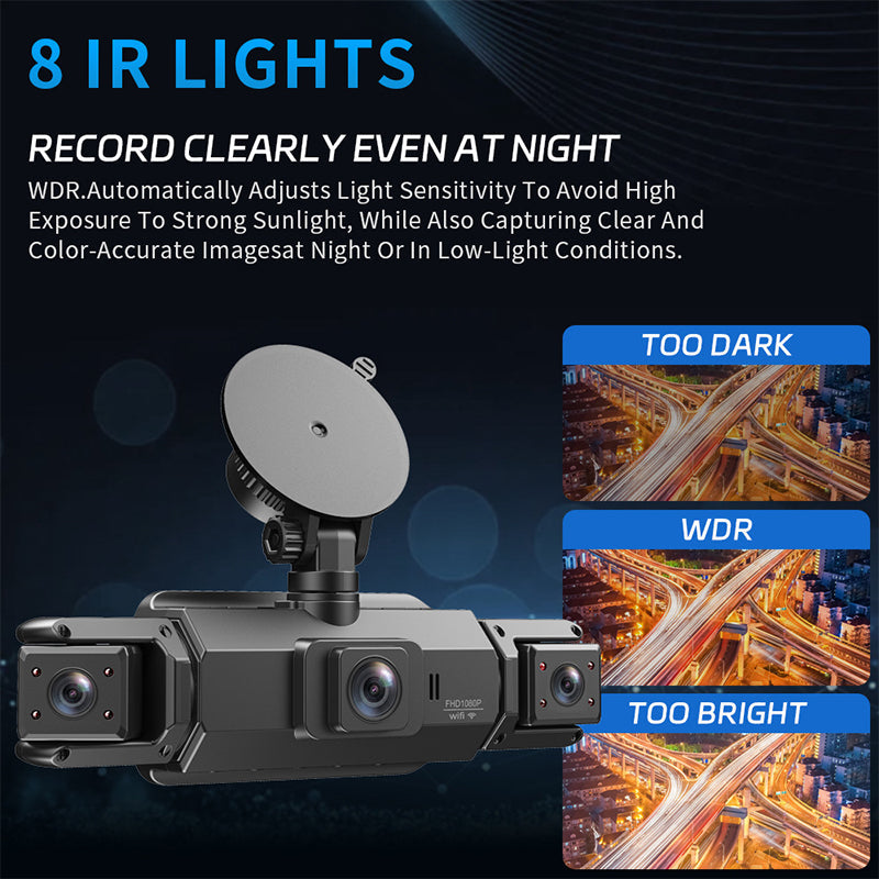 🔥Cameră auto HD 4CH cu vedere nocturnă