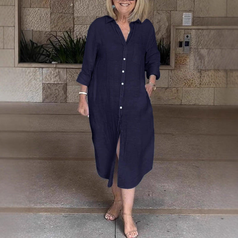 🔥Rochie de lenjerie de bumbac vrac pentru femei