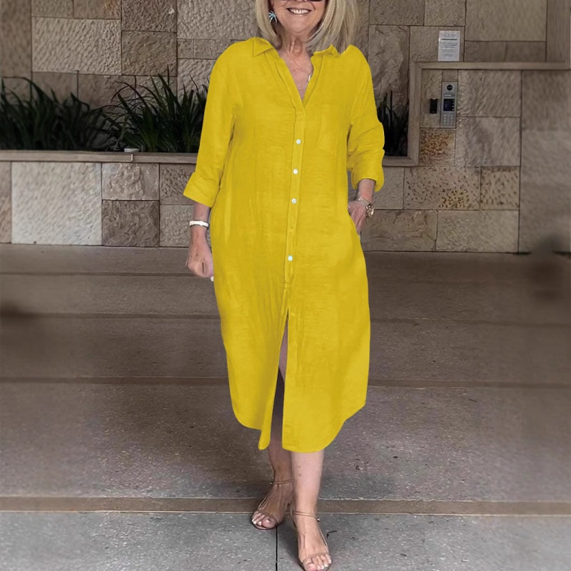 🔥Rochie de lenjerie de bumbac vrac pentru femei