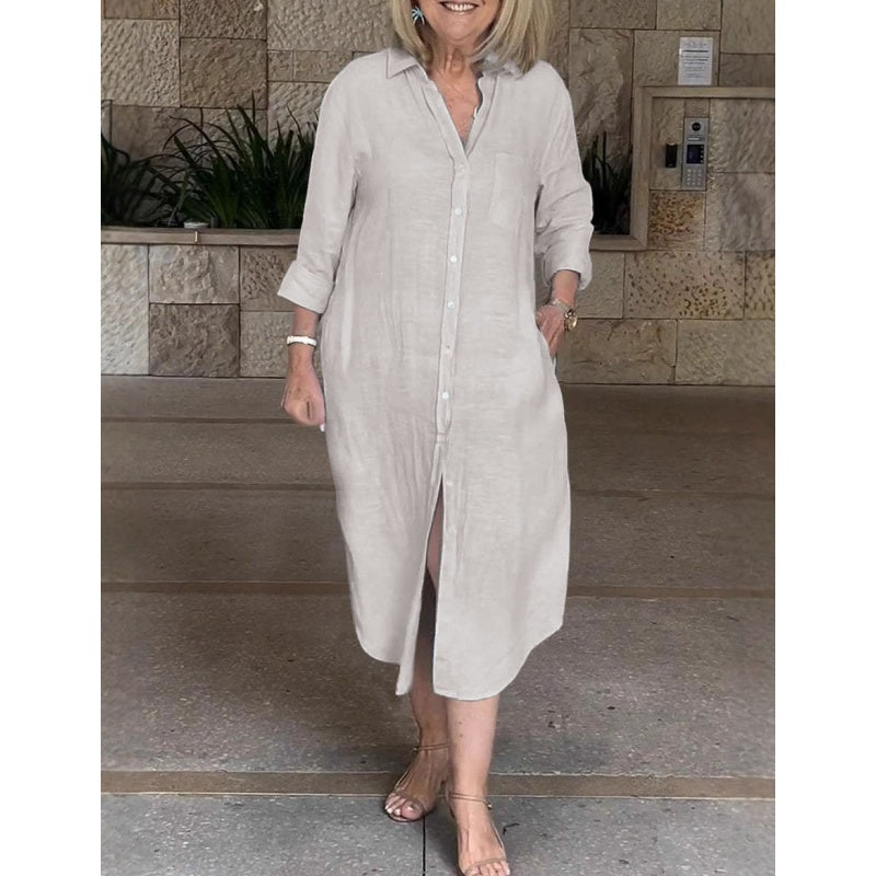 🔥Rochie de lenjerie de bumbac vrac pentru femei