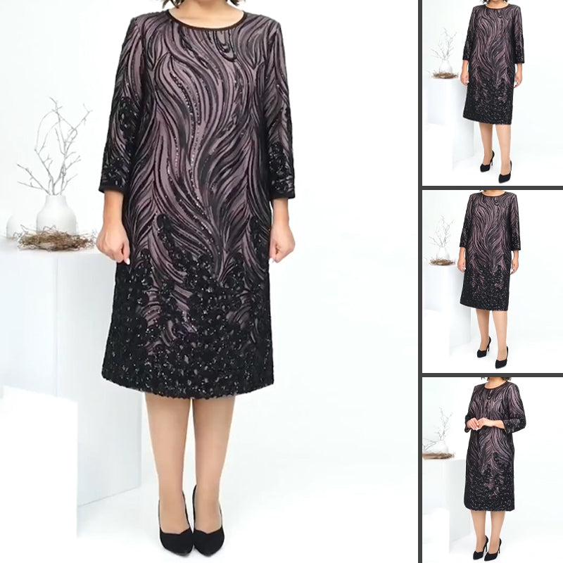 Rochie de seară cu paiete în linie A pentru femei