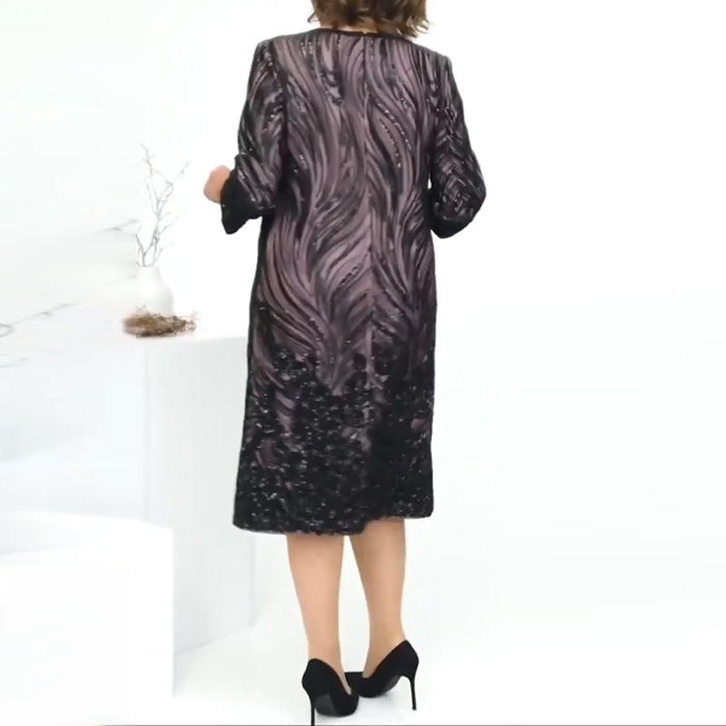 Rochie de seară cu paiete în linie A pentru femei