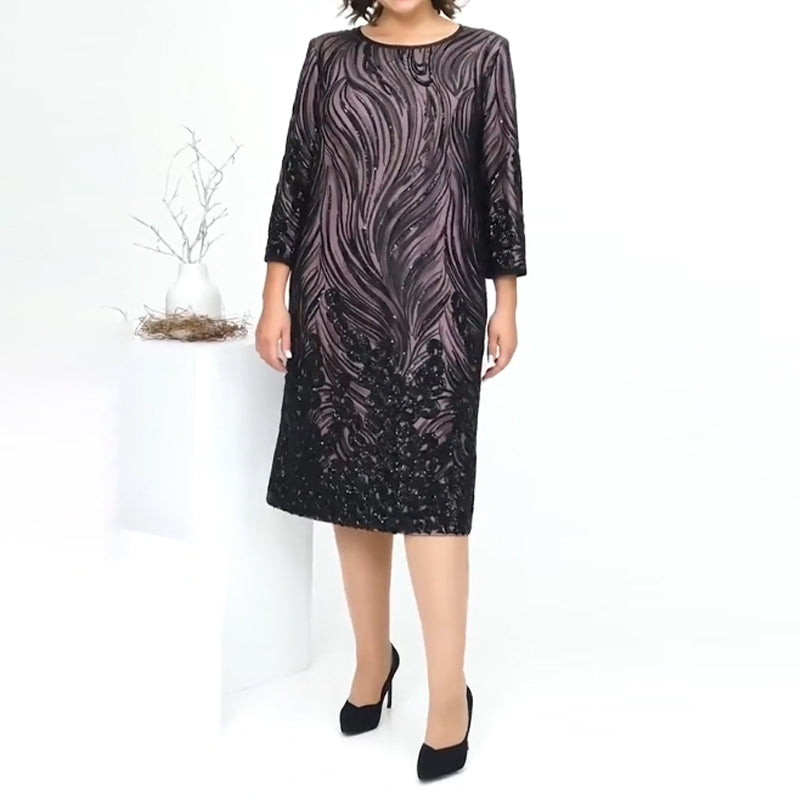 Rochie de seară cu paiete în linie A pentru femei