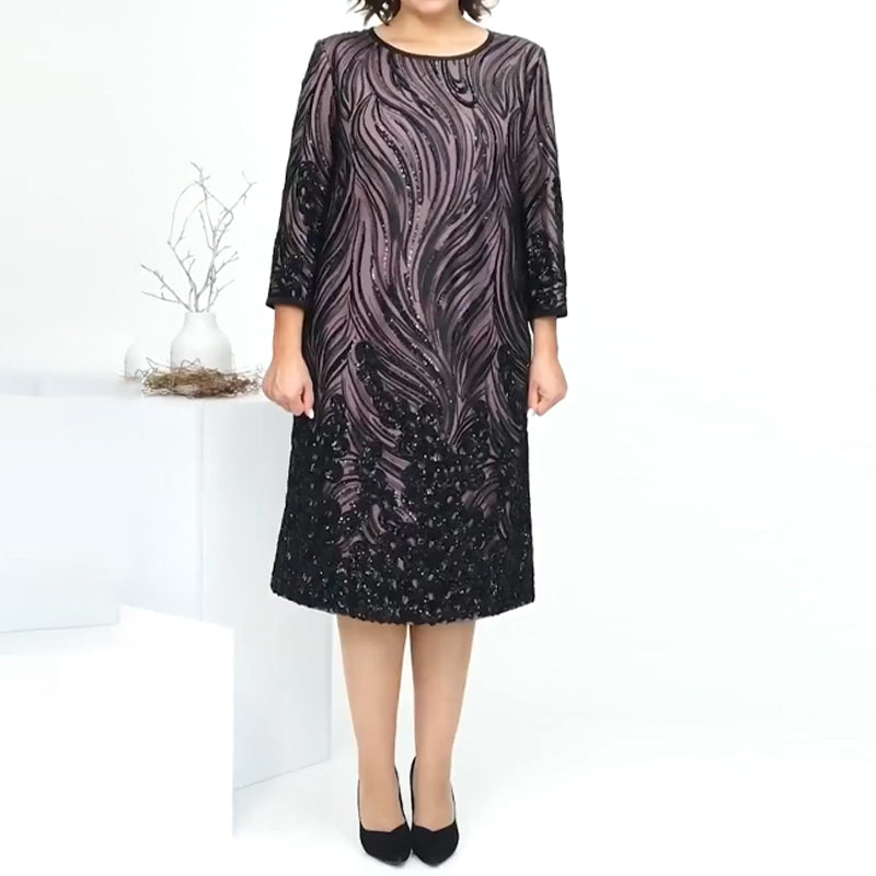 Rochie de seară cu paiete în linie A pentru femei
