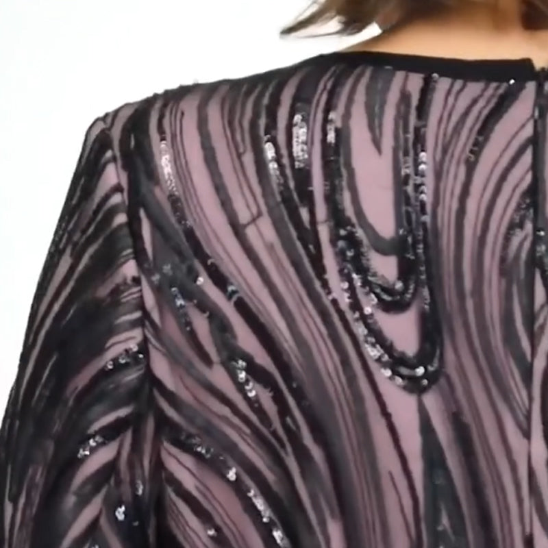 Rochie de seară cu paiete în linie A pentru femei