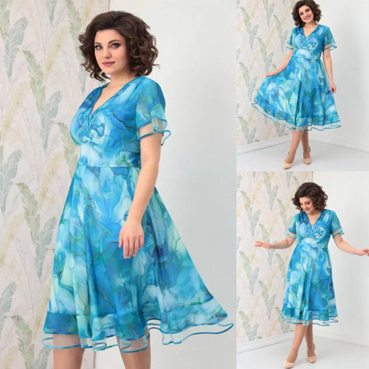 🌸Rochie midi vaporoasă de damă