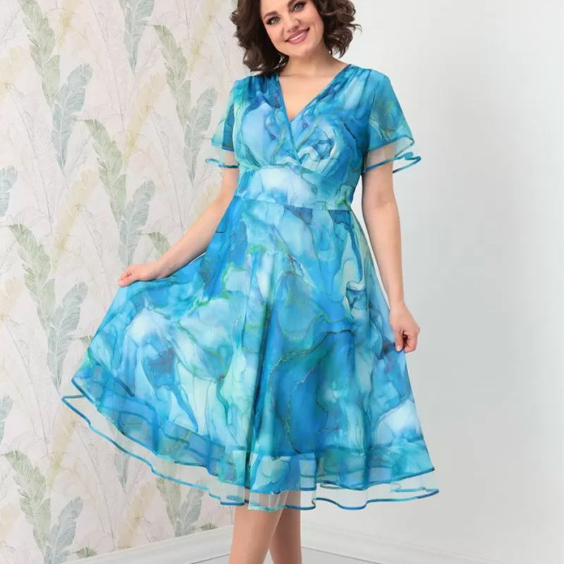 🌸Rochie midi vaporoasă de damă