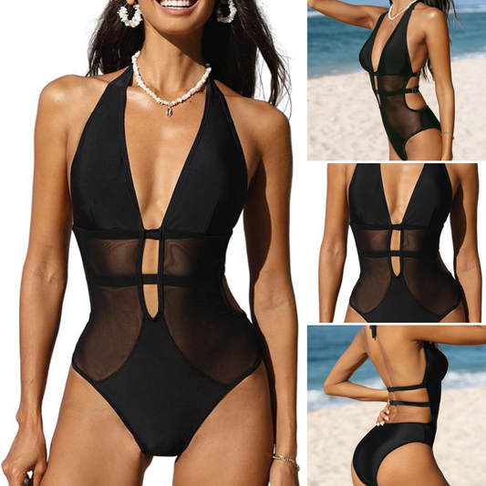 🔥🩱Costum de baie dintr-o singură piesă, sexy, de culoare, pentru femei