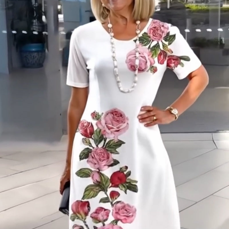 🌹🌹Rochie ușoară de vară cu imprimeu 3D