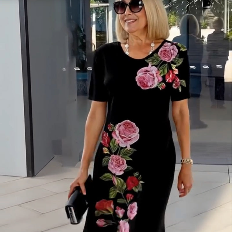 🌹🌹Rochie ușoară de vară cu imprimeu 3D