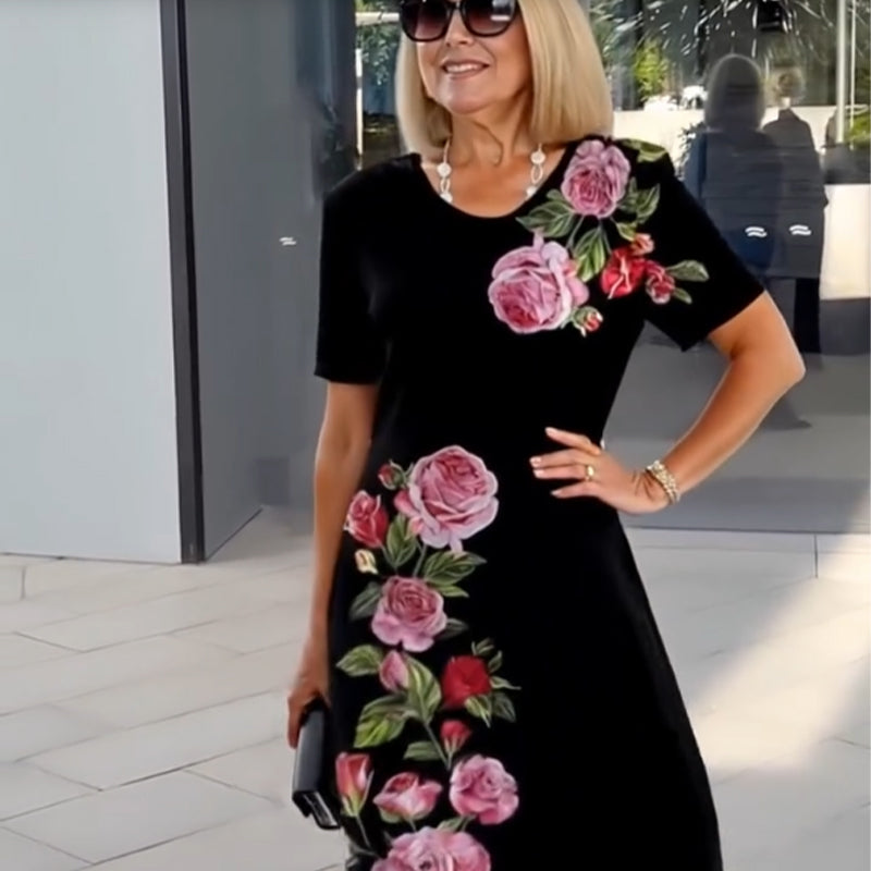 🌹🌹Rochie ușoară de vară cu imprimeu 3D
