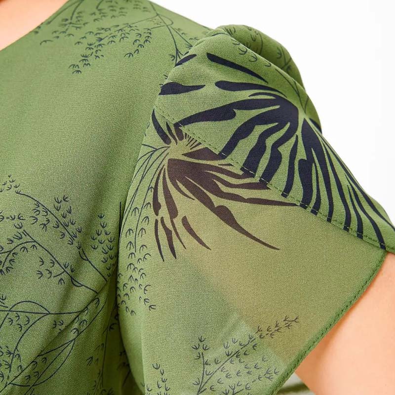 🔥 Rochie în linie A cu curea | Rochie în stil floral și de vară