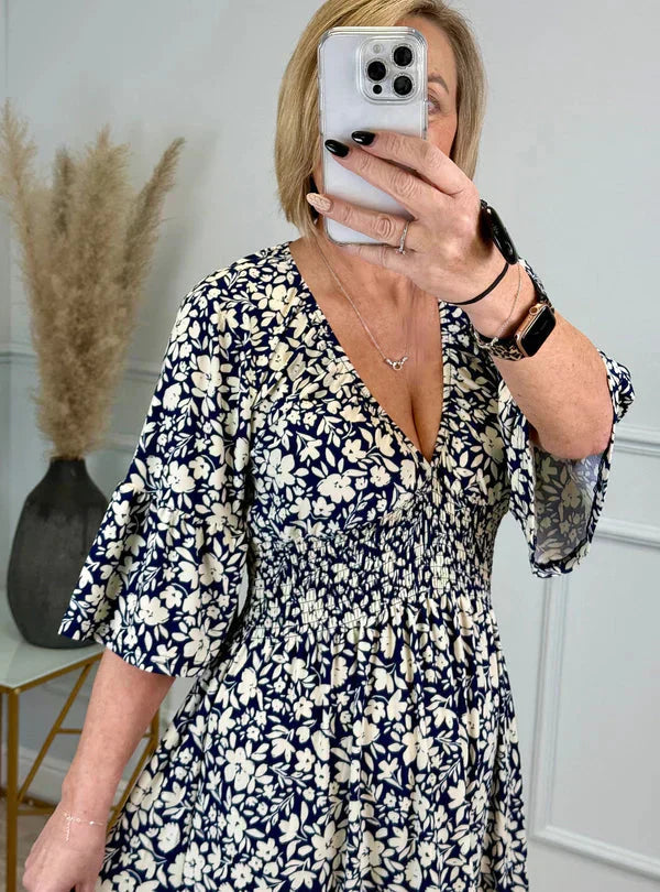 💥🔥Rochie cu falduri cu model leopard