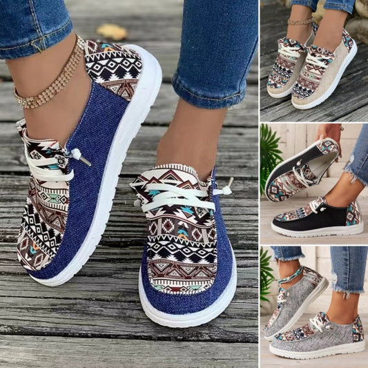 🥿Pantofi casual din pânză pentru femei cu model etnic