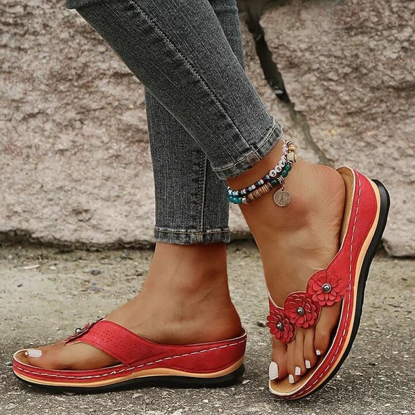 🌸【EU 35-43】Sandale confortabile cu platformă și imprimeu floral