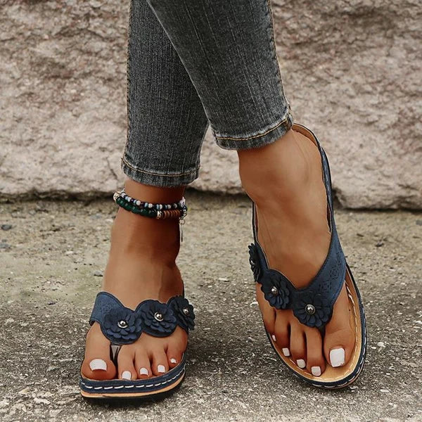 🌸【EU 35-43】Sandale confortabile cu platformă și imprimeu floral
