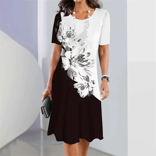 Sukienka midi damska o kroju litery A