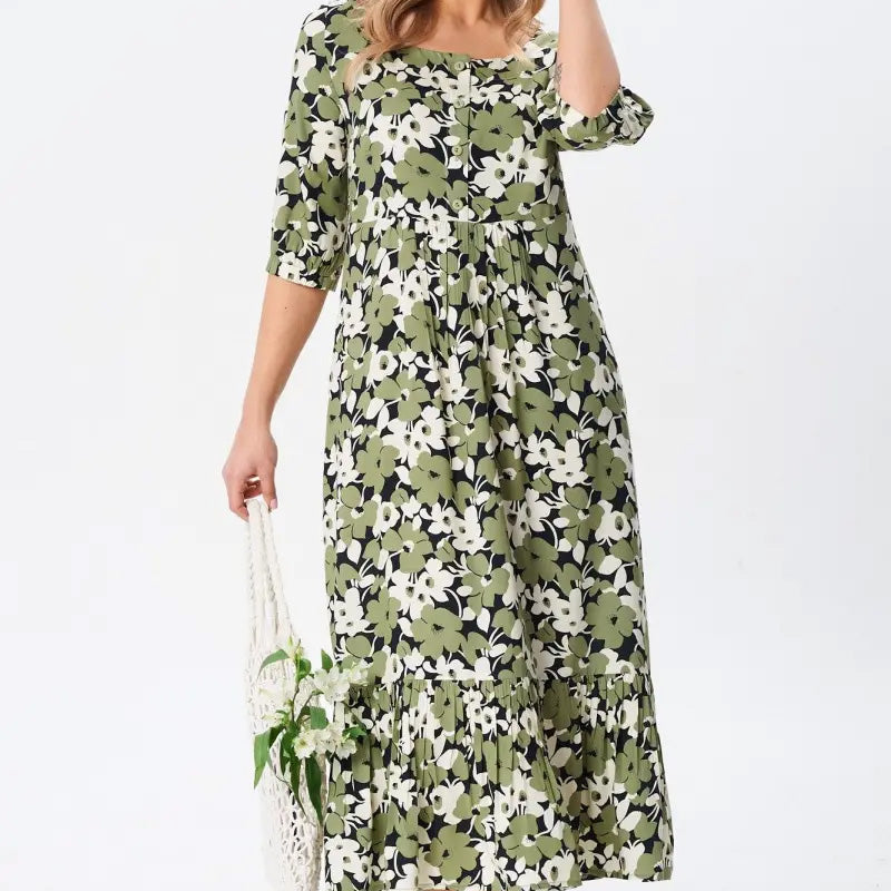 🔥Casualowe sukienki damskie z półrękawkiem w kwiaty