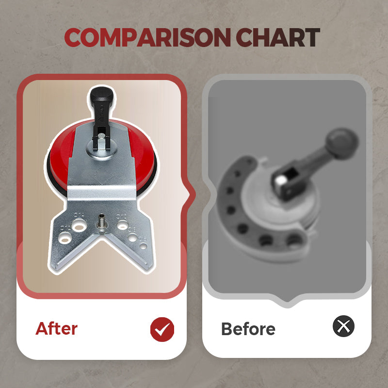 Lokalizator otworów w płytkach i szkle do wiercenia