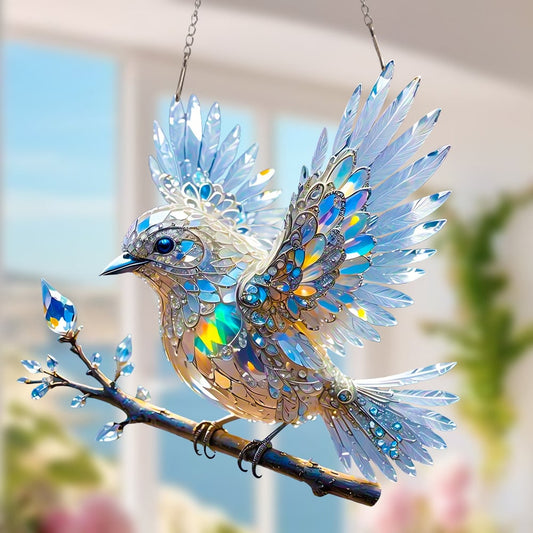 🎁🐦 Bijuterii artistice colorate Crystal Sky Bluebird