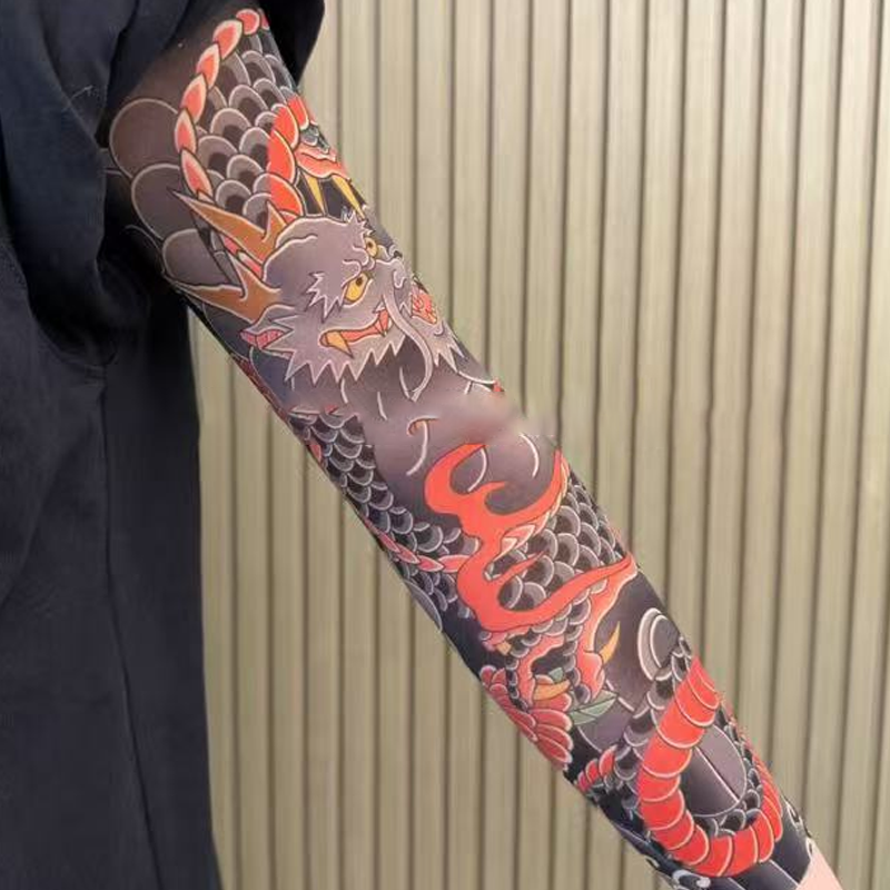 🔥Nouă tendință ❤️‍🔥 Mâneci de soare ultra-subțiri cu model de tatuaje