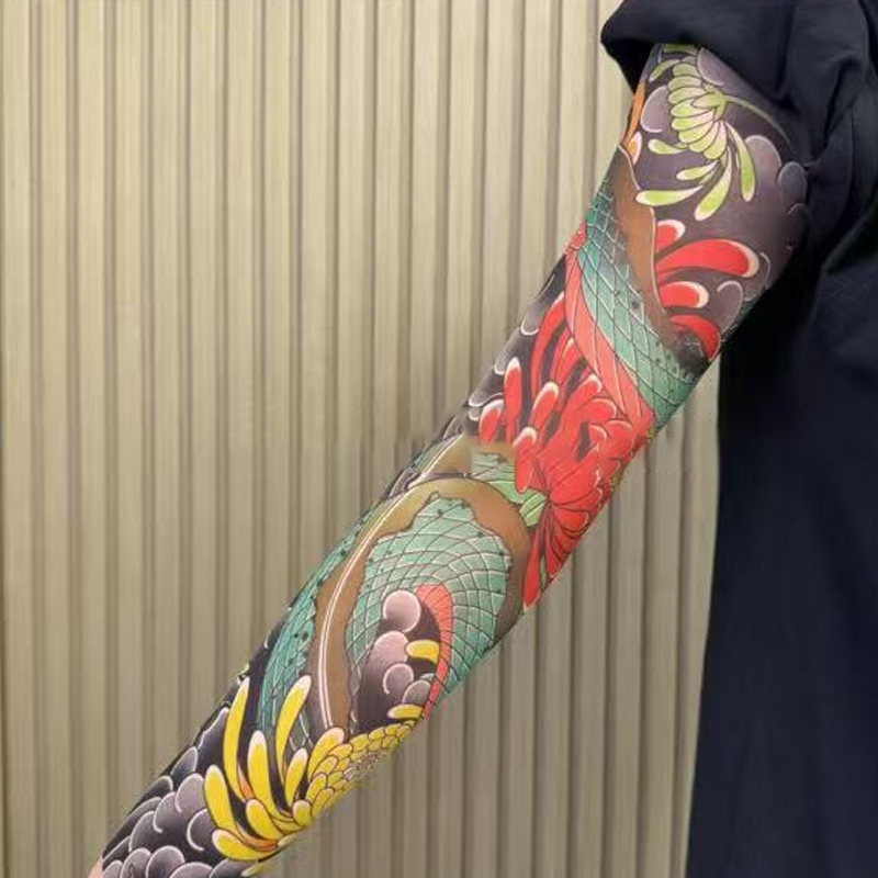 🔥Nouă tendință ❤️‍🔥 Mâneci de soare ultra-subțiri cu model de tatuaje