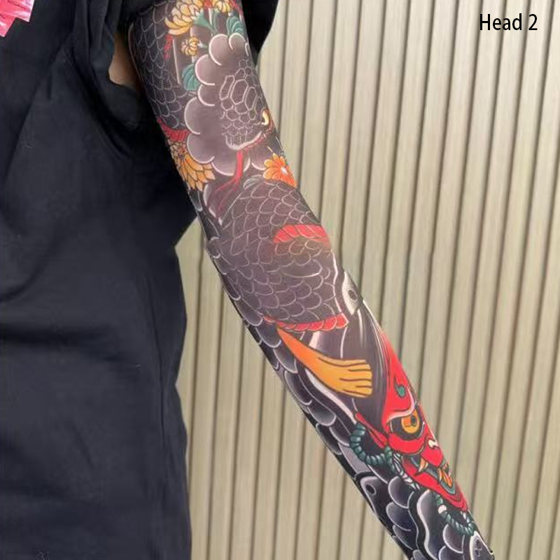 🔥Nouă tendință ❤️‍🔥 Mâneci de soare ultra-subțiri cu model de tatuaje