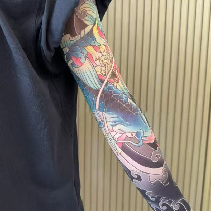 🔥Nouă tendință ❤️‍🔥 Mâneci de soare ultra-subțiri cu model de tatuaje