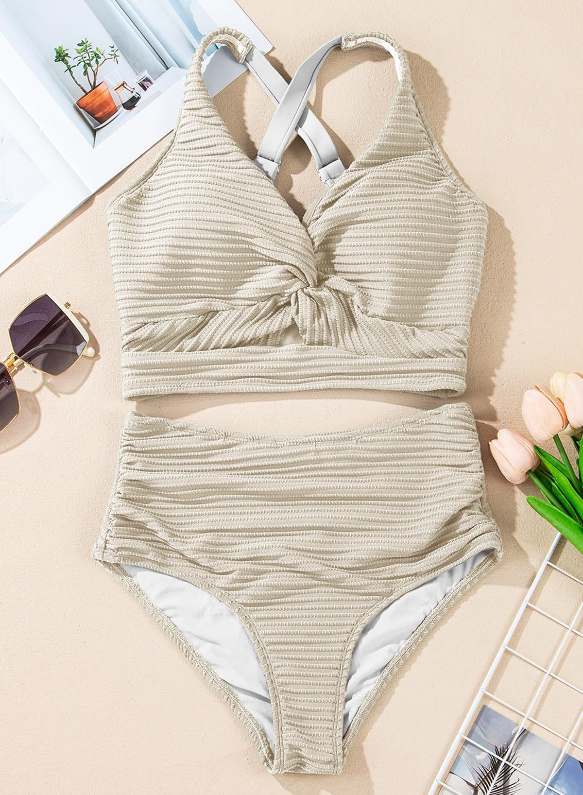 👙Komplet bikini z wysokim stanem