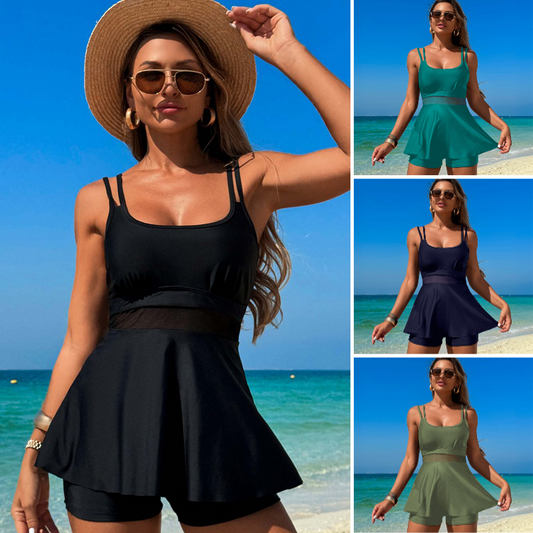 🔥👙Costum de baie tankini cu talie înaltă, format din două piese, pentru femei