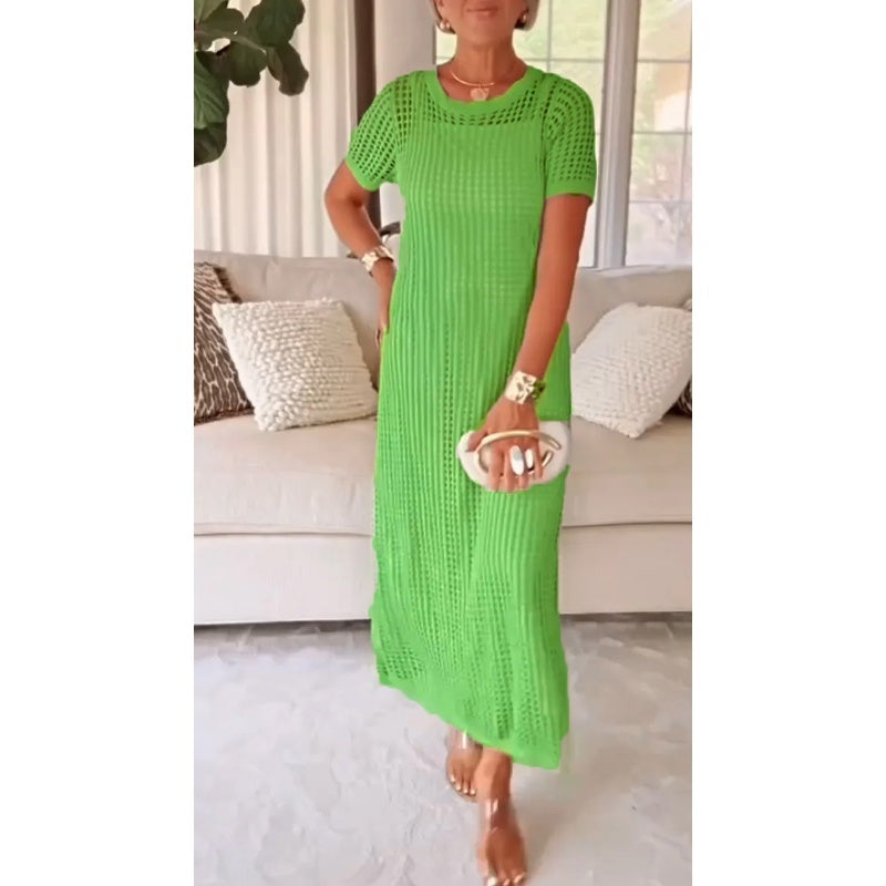 Femei Casual Hollow Maxi rochie Două piese Set
