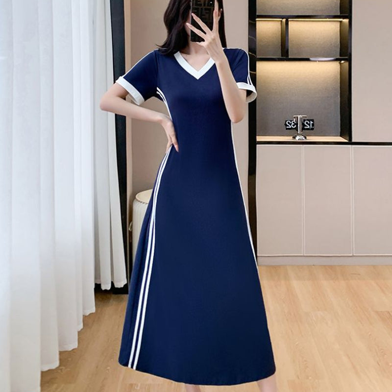 【M-4XL】👗Rochie de damă, casual și simplă, cu decolteu în V