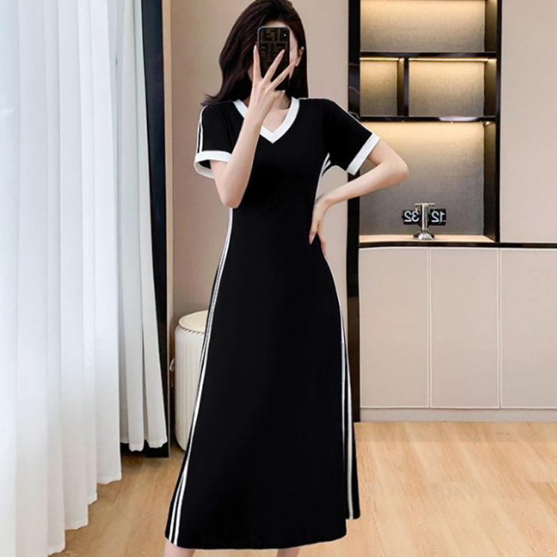 【M-4XL】👗Rochie de damă, casual și simplă, cu decolteu în V