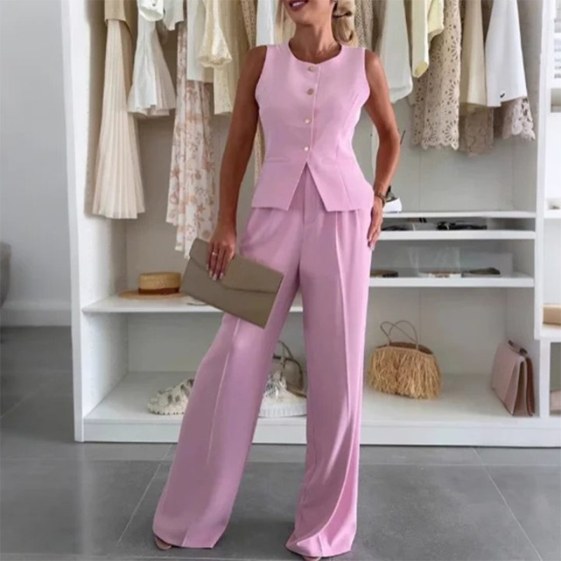Top fără mâneci și pantaloni lungi pentru femei