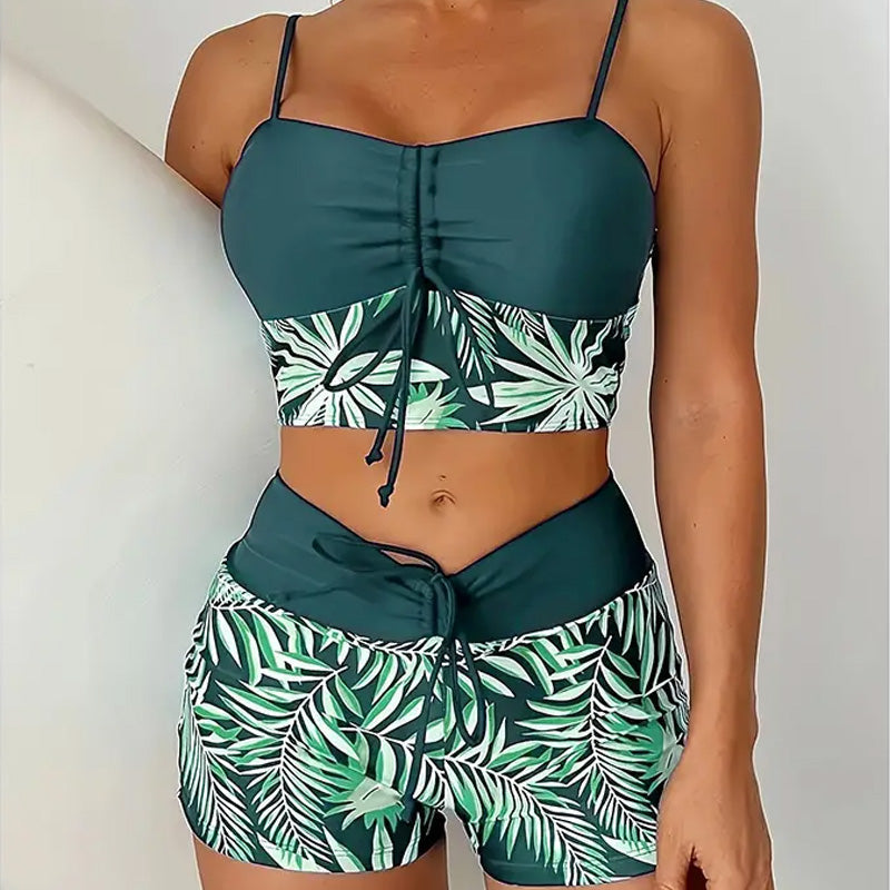 👙 Costum de baie din două piese pentru femei, cu imprimeu