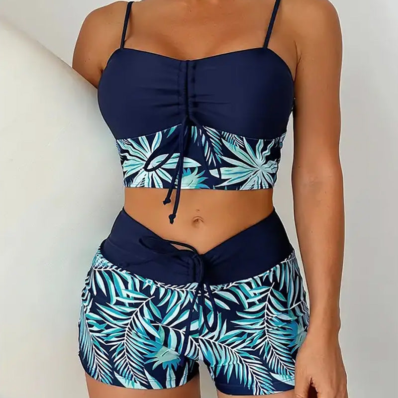 👙 Costum de baie din două piese pentru femei, cu imprimeu