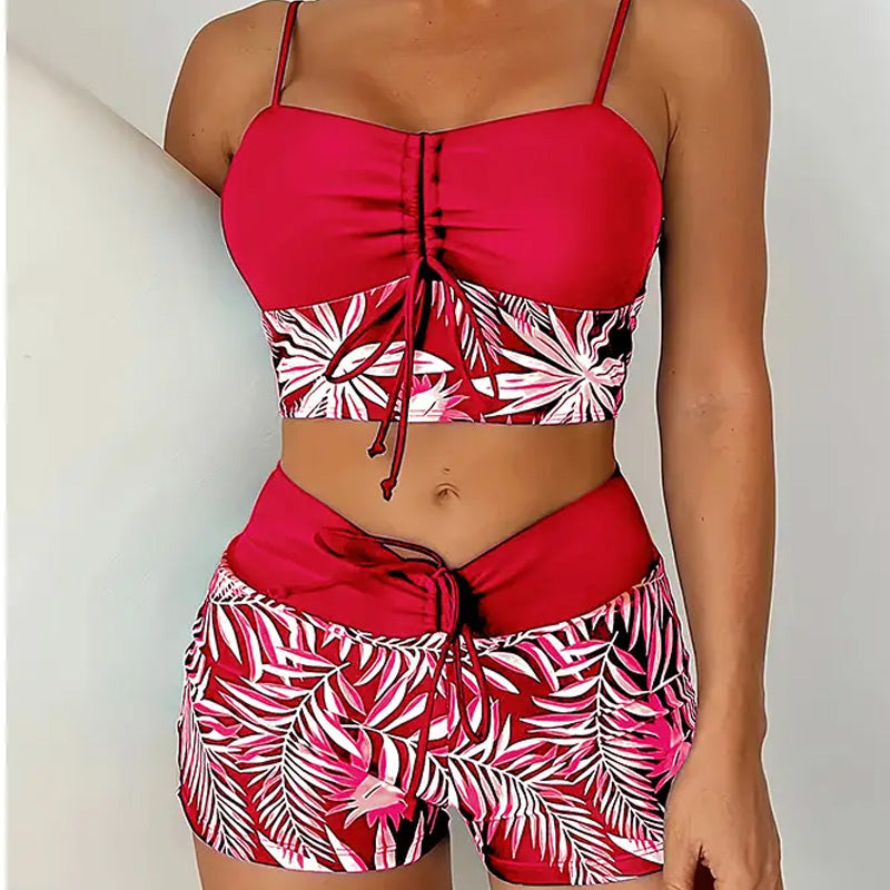 👙 Costum de baie din două piese pentru femei, cu imprimeu