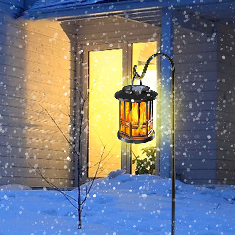 ✨🔥Ulepszona latarnia solarna z efektem migoczącego płomienia - wodoodporna i idealna na zewnątrz