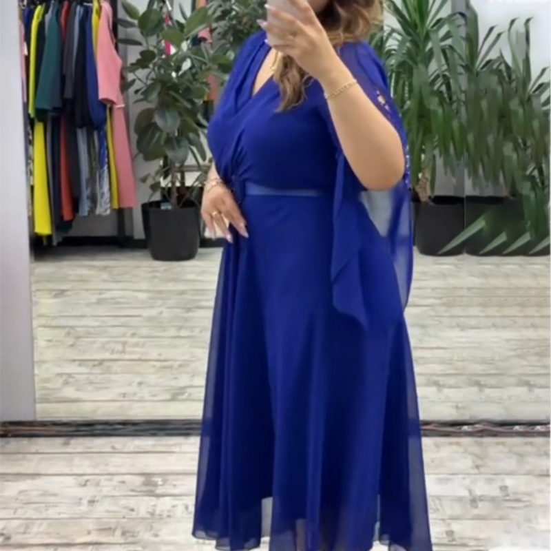 👗 Elegancka sukienka z dekoltem w serek dla kobiet