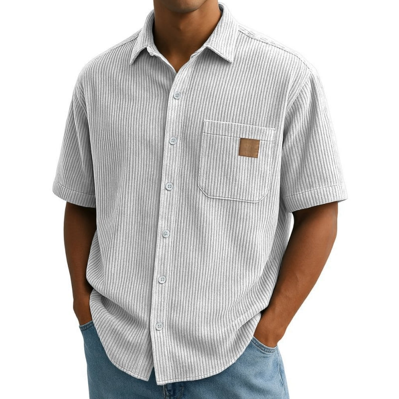 🔥Męskie koszule z krótkim rękawem i klapami w stylu vintage