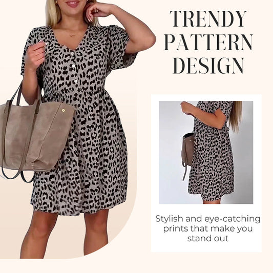 【S-3XL】🌸Sukienka z krótkim rękawem w kwiaty