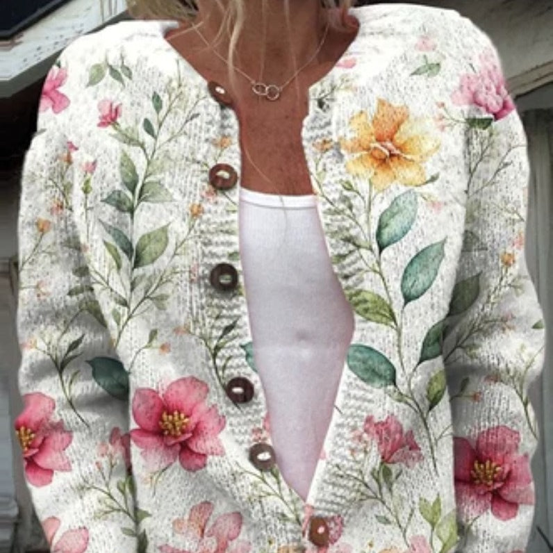 Płaszcze damskie z nadrukiem, zapinane na guziki, z otwartym przodem