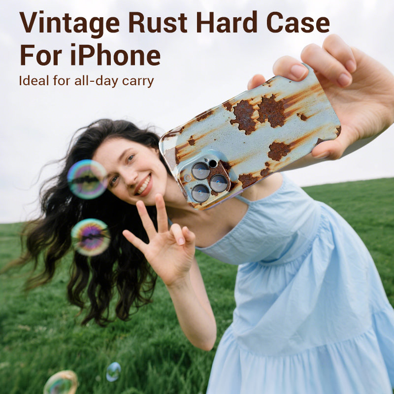 Twarde etui Vintage Rust na iPhone'a