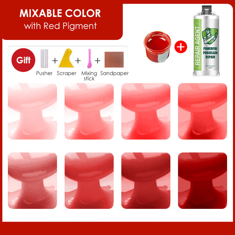 Potężny zestaw do naprawy porcelany – podwójna tubka